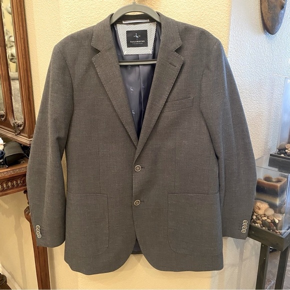 NWT~TAILORBYRD Collection Men Gray Wool Blend Blazer Jacket Size 40R